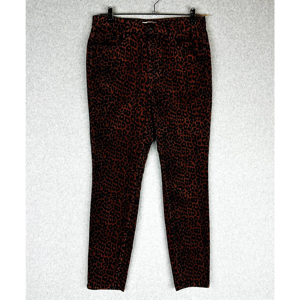 Loft Womans Sz 8 29 Cords Corduroy Pants Curvy High Waist Skinny‎ Stretch Brown - Picture 2 of 9